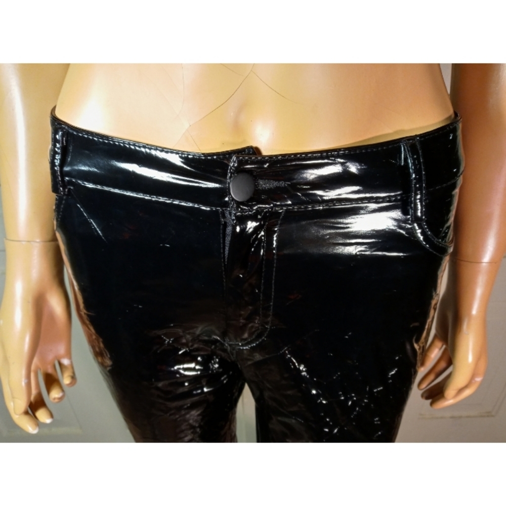 Last pair! NWT sz. M wet look faux patent leather pants